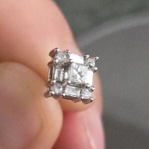 10kt White Gold and Diamond Earrings